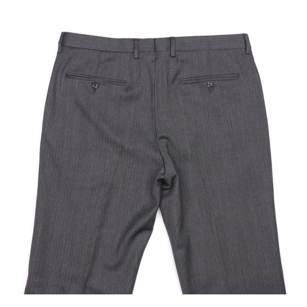 J Crew Ludlow Tollegno 1900 Wool Suit 40L Gray Herringbone 35 X 33 Flat Front - Picture 13 of 14